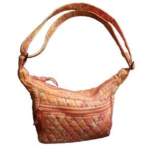 Vintage Vera Bradley Pocketbook Pink Hope Toile Cancer Awareness Shoulder Bag